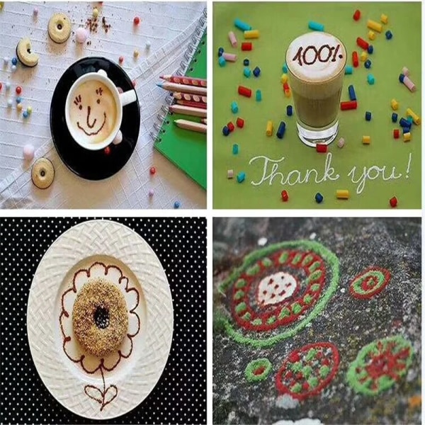Elektrisk Latte Art Pen for Kaffe Kake Krydder Pen Kake Dekorasjon