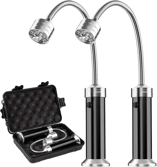 BBQ Grill Ljus Set med 2 LED BBQ Grill Ljus med Magnetisk Bas