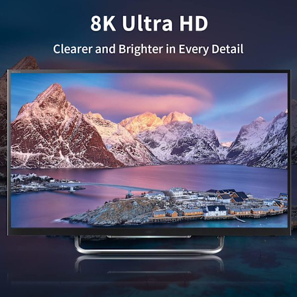 Mini Displayport til Displayport Adapter, 8k Mini DP til DP Adapter