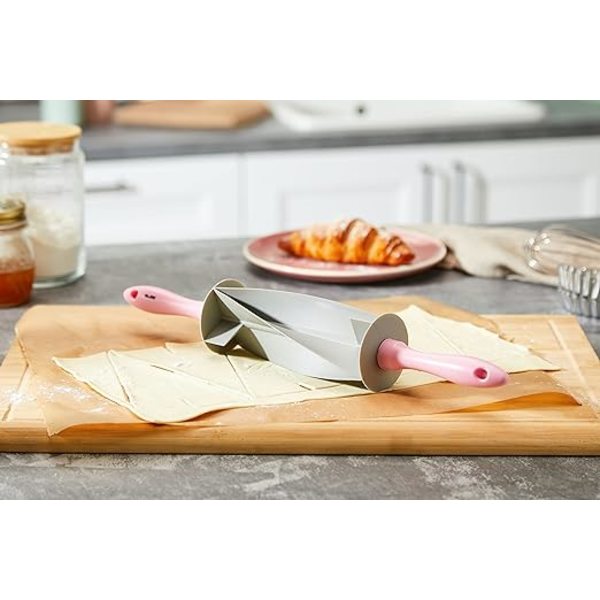 1 stk. rulle croissant cutter, grå, 6 x 41 x 6 cm