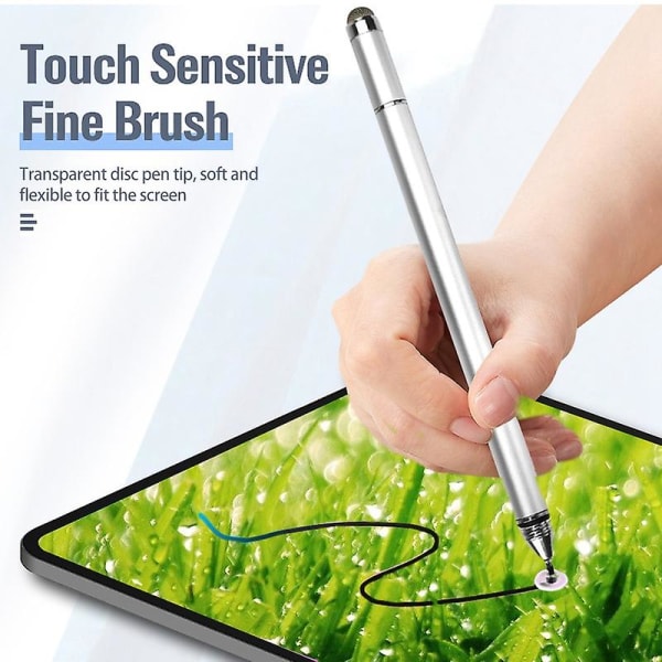 4 i 1 styluspenn for Apple-nettbrett for iPhone Samsung bærbar PC (rosa)