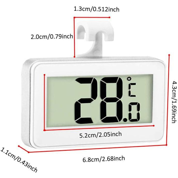 3X køleskabs termometer digitalt termometer fryser termometer ref