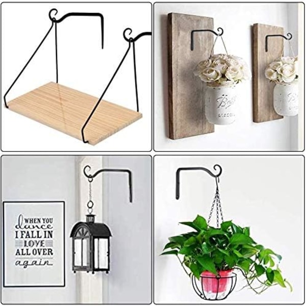 4 stk store hagekonsoller for hengende kurver, solcellelamper, lam
