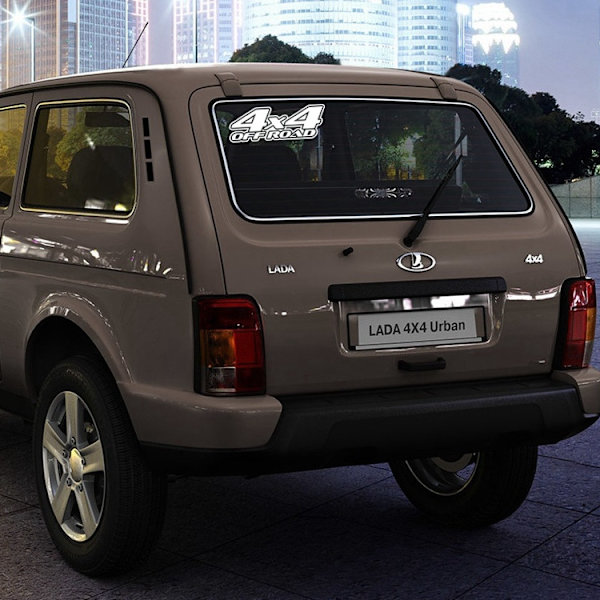 4X4 All Terrain Off Road -tarrat, 2 kpl pakkaus autoon (musta)