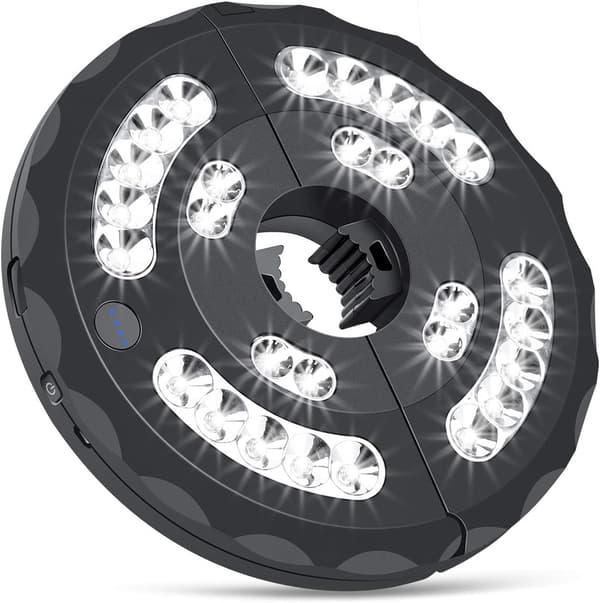 Oppladbare paraplylys, Linkax 28 LED parasolly, utendørs