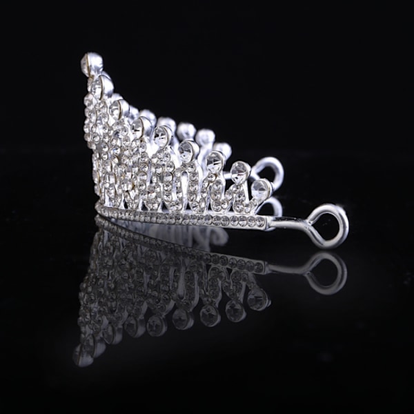 Kristall bröllop hår krona tiara