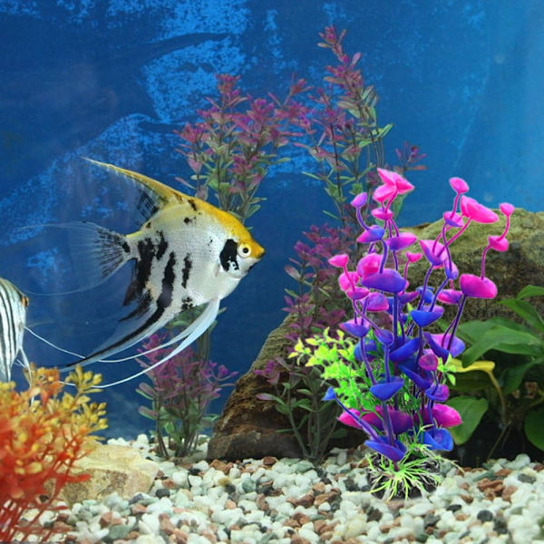 Kunstige akvarieplanter i plast, vandplanter til fiskebeholder