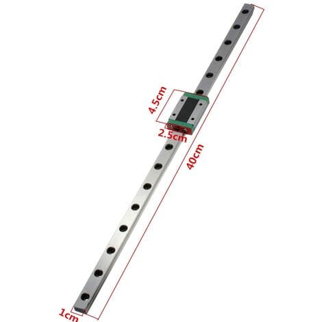 12mm 400mm x 10mm Micro Linear Slide + Mgn12H -pidike Hasaki K:lle