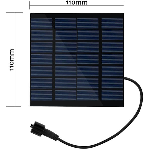 Solcelledrevet pumpe, solcelledrevet fontene, frittstående hagesolpanel vann