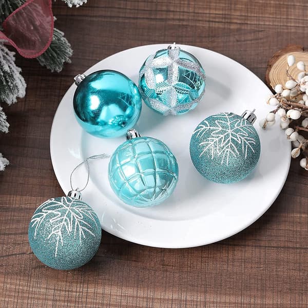 Fargerik malt bauble ball 6cm julekule 24 stykker dekor