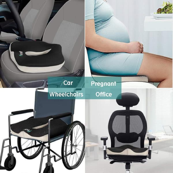 Memory Foam Sædepude, Pude til Kontorstol Auto Bilhjul