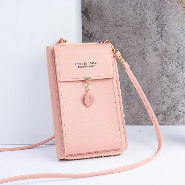 Pieni nahkainen olkalaukku, crossbody-laukku, matkapuhelinlompakko