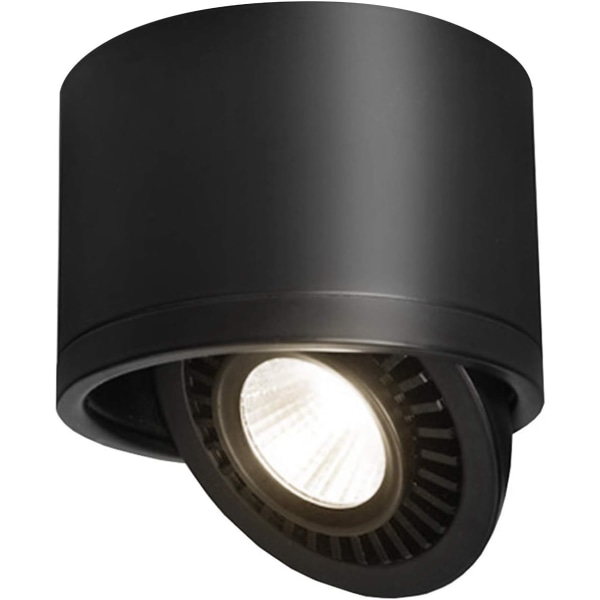 15W Svart Taklampe 1 LED Spotlights Justerbar Takspot