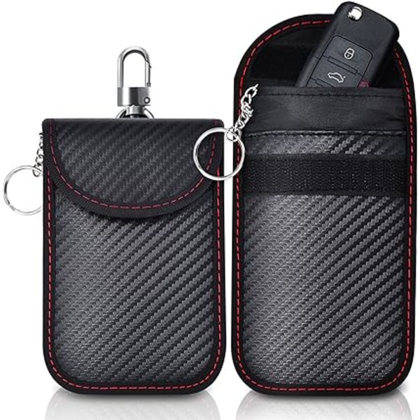 Set med 2 Mini Portable Anti RFID case, Anti RFID bilnyckel