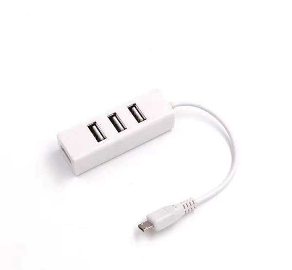 USB 2.0 Hub 4 porter - Hvit Hvit