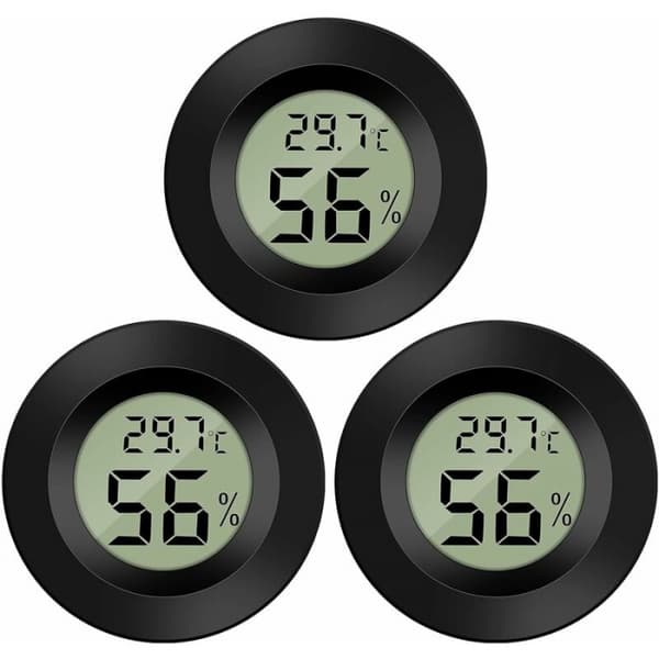 3-pack hygrometer termometer digital LCD-skärm fuktighetsmätare