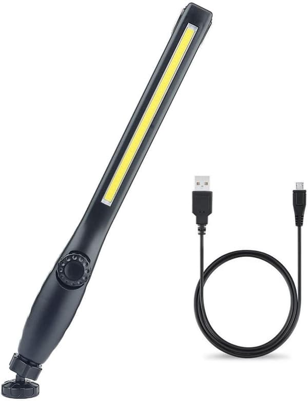 Oppladbar LED arbeidslampe med magnet og USB-lading, I
