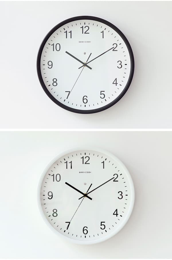 Basics Tradisjonell Veggklokke, Svart, 12\"