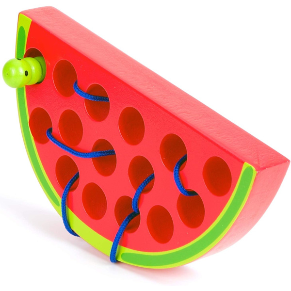 Träd Träning Vattenmelon Trädning Leksak Trä Block Pussel Resa G
