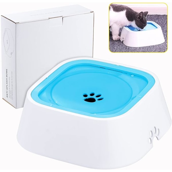 1 stk Pet Vandskål, Flydende Pet Bowl, Anti-Overflow Opdrift Wat