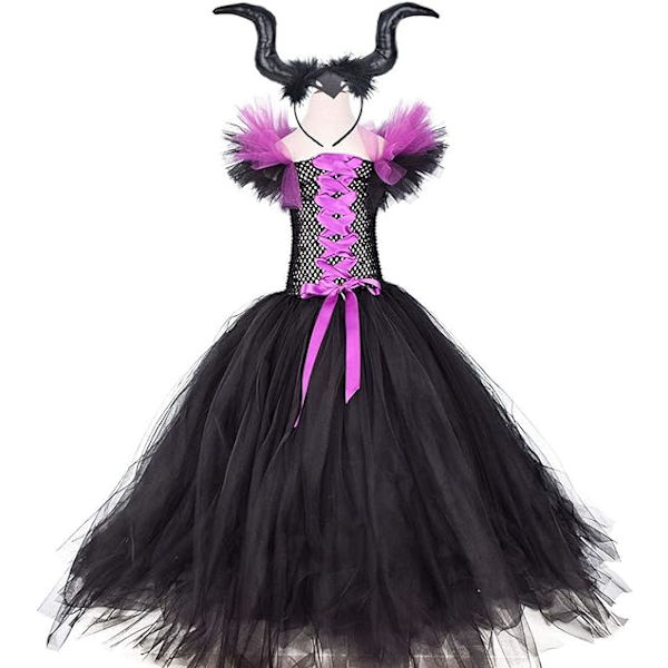 OBEEII Maleficent-asu tytöille Halloween-karnevaaliin Tutu-mekko wit