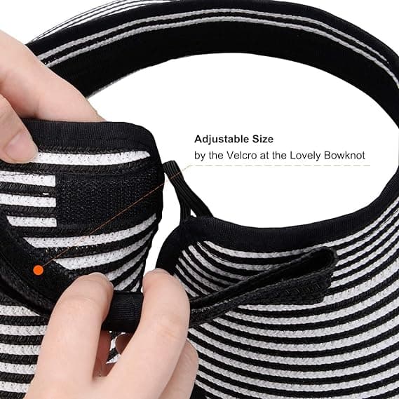 Visor Halm Strand Solhat Bred Skygge til Kvinder UPF 50+ Sommer Prot