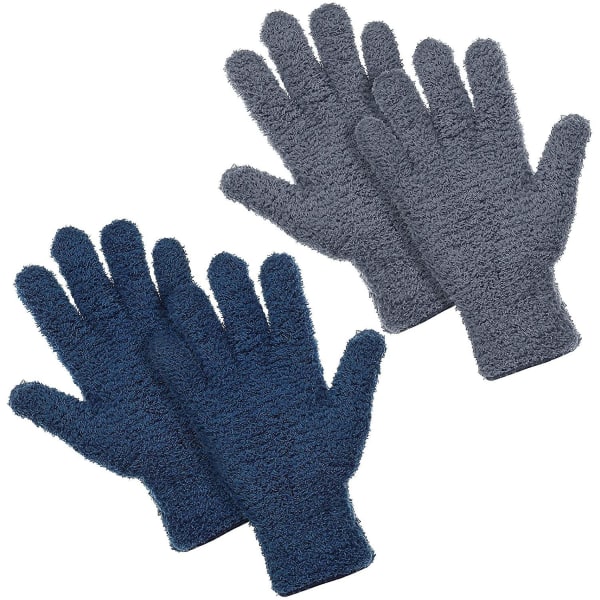 2 par mikrofiber auto støv rengøring handsker vaskbare rengørings vanter til køkken hus rengøring biler lastbiler spejle lamper persienner støv rengøring