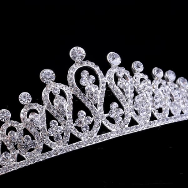 Kristall bröllop hår krona tiara