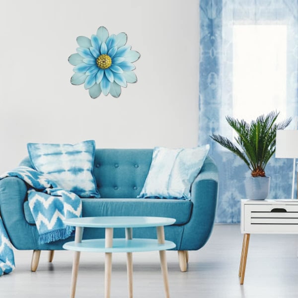 33CM Metal Blomster Vægdekoration Multi-Layer Blomster Vægkunst Dekorati