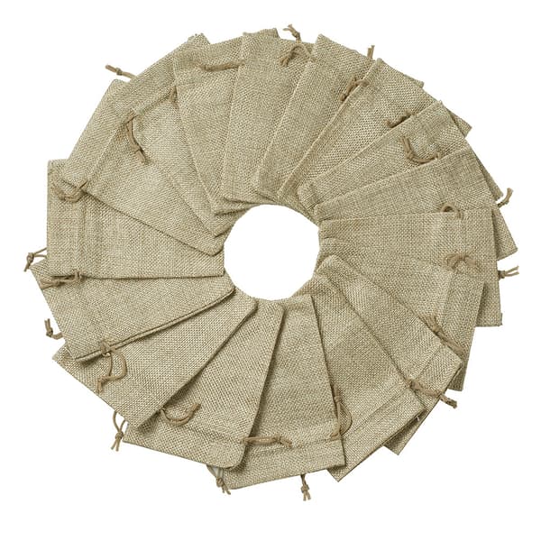 Jutepose, liten stoffpose, linpose 20 stk, jute lerretspose