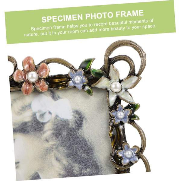 1 stk 6 tommers fotoramme blomsterstativ skrivebordsdekor kontor