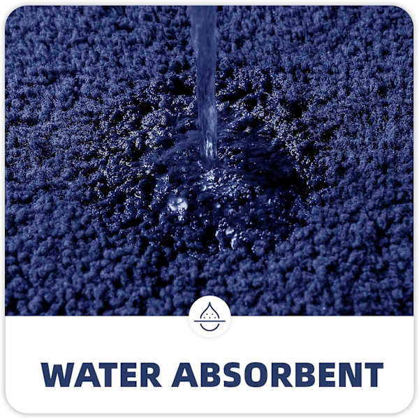 Bademåtte 40 x 60 cm, skridsikker absorberende badeværelsestæppe, blødt brusebad
