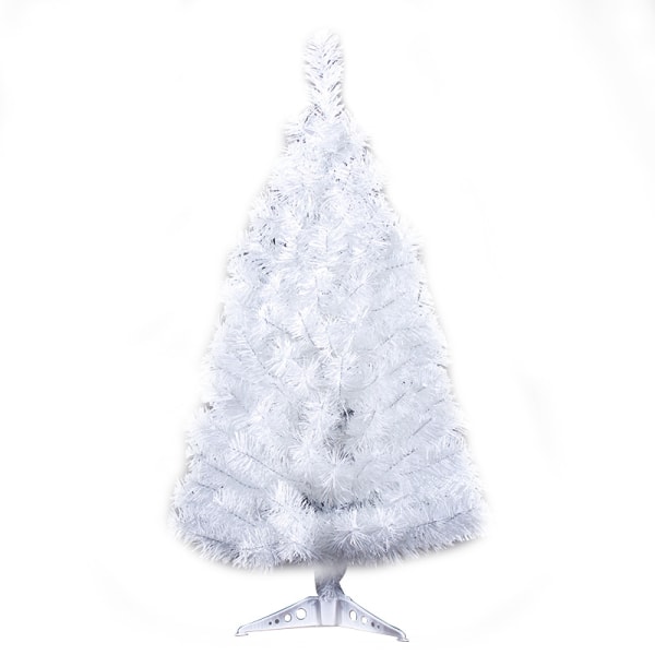 60 cm Keinotekoinen joulu Espanja muovipidikkeellä joulukuusi kodin sisustukseen, joulu (valkoinen)
