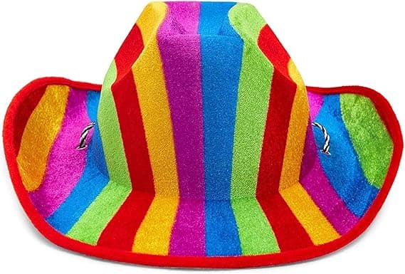 Regnbue Cowboy Hat for Pride Parade, Kostymefest (Voksne En Si