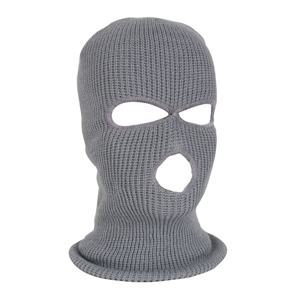 Strikkede ansigtsbalaclava 3 huller ansigtsbalaclava fuld ansigtsbalaclava