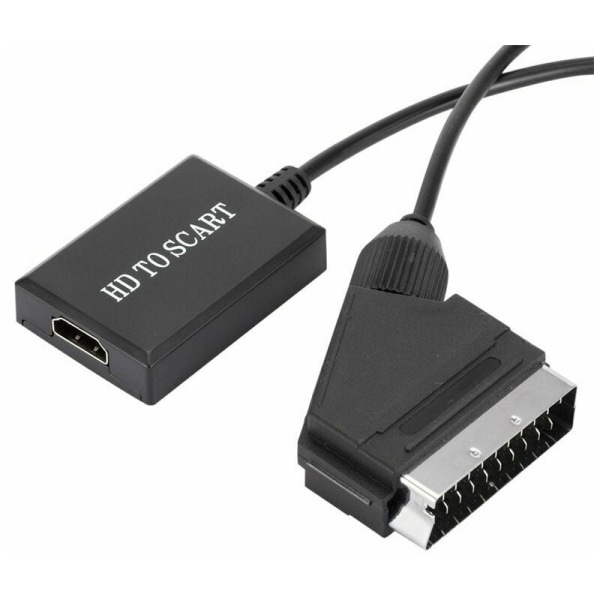 HDMI till SCART-omvandlare HD 1080p ljud- och videoadapter för HDMI till