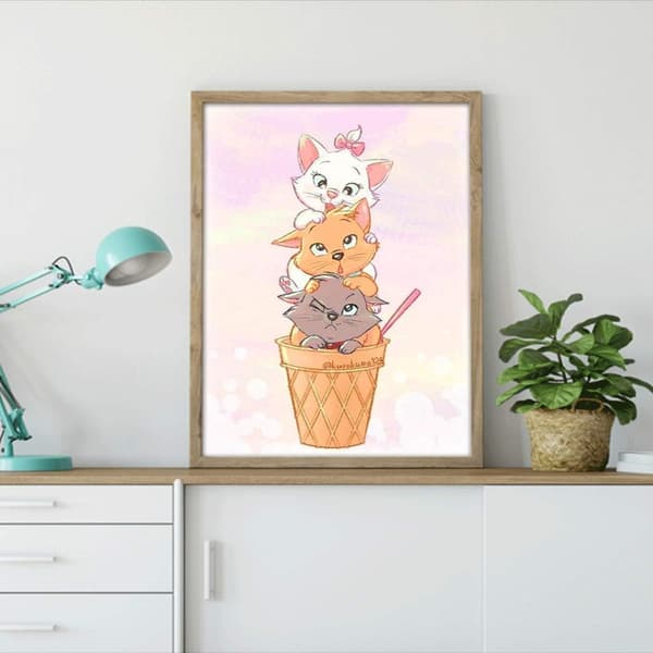 30*40CM DIY 5D Diamantmaleri Kat, Diamantbroderi Komplette C