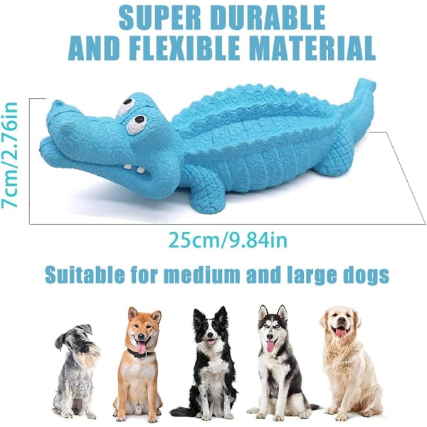 Alligator Tyggeleker for Mellomstore Hunder Uforgjengelige Aggressive Tyggeleker Tannpleie