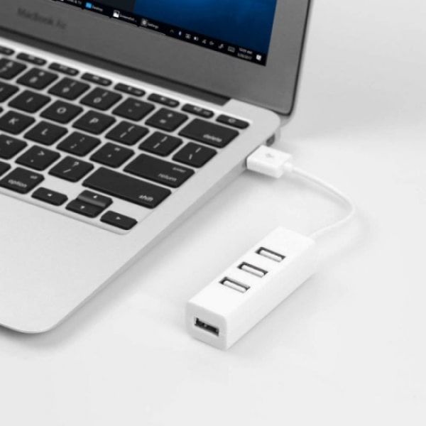 USB 2.0 Hub 4-Port - Hvit Hvit