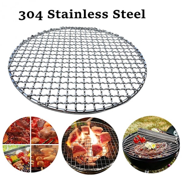 30cm Rund grill i rustfrit stål grill net non-stick grill bageform