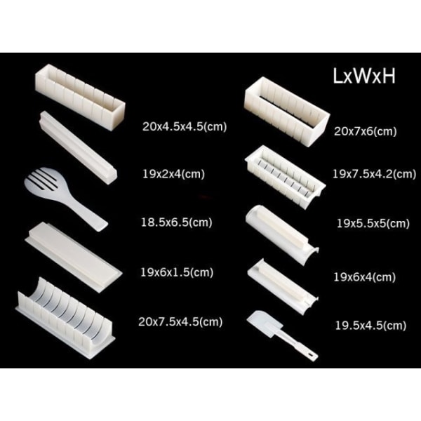 Sushi Kitchen Kit Sushi Making Machine 10 delar Sushi Making Too