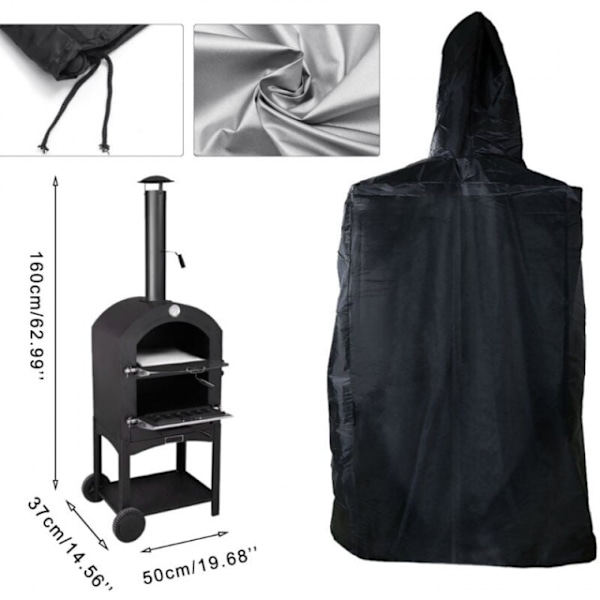 45×65×165CM Ulkoilmapizzauunin suojus, suojapeite puutarhaan