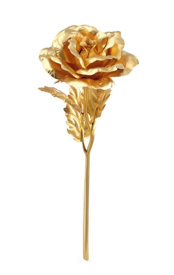 24 karat roséguldpläterad ros 24k presentask