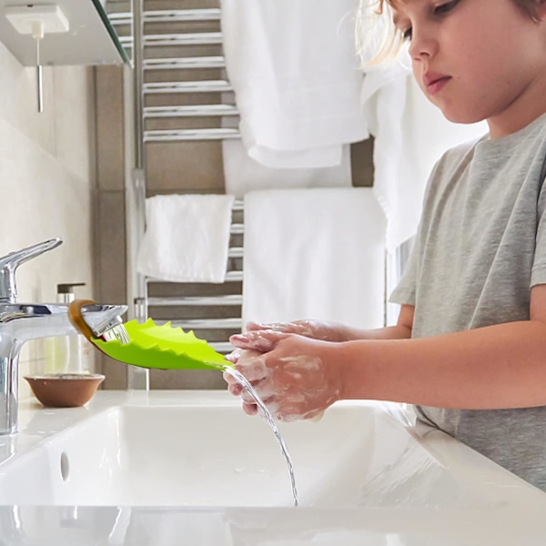 4-pack kranförlängare för småbarn, badkarsutloppsskydd med bladform