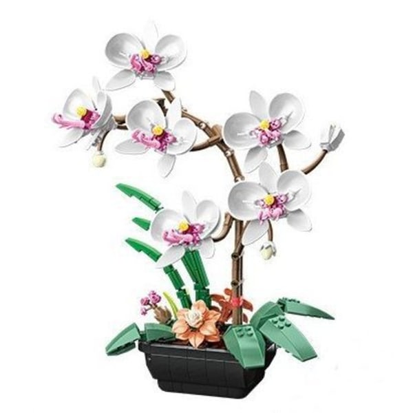 1 st vita orkidéväxter, konstgjorda inomhusblommor, dekoration wi