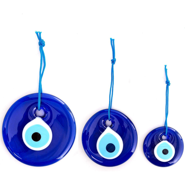 Turkkilainen Blue Evil Eye Ornament -Turkkilaiset Nazar-helmet - Triple Evi