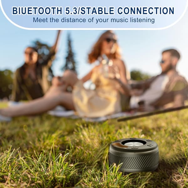 Bluetooth 5.3 Dusjhøyttaler, Bærbar Bluetooth-høyttaler med HD
