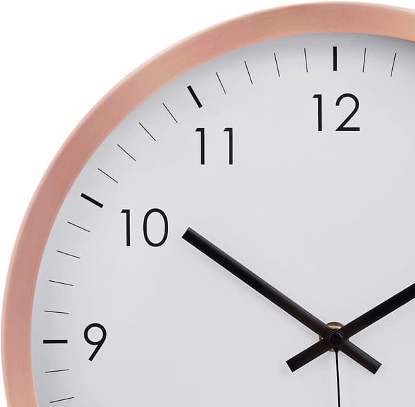 Basics Tradisjonell Veggklokke, Kobber, 12 Tommer
