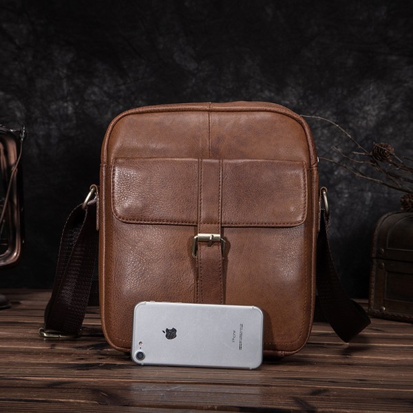 Premium Læder Crossbody-tasker til mænd – Herre Messenger-taske