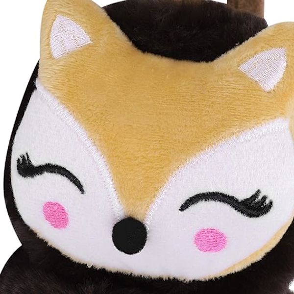 1kpl Lake Brown talvikuuloiset kuulosuojaimet lapsille Söpö Fox Pattern Plu
